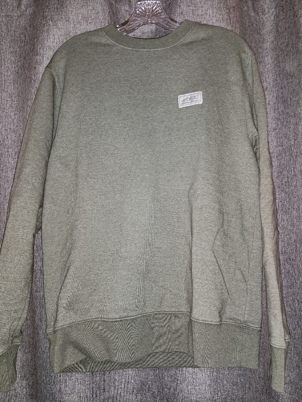 Eddie Bauer Olive Green Crewneck Sweatshirt